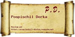 Pospischil Dorka névjegykártya